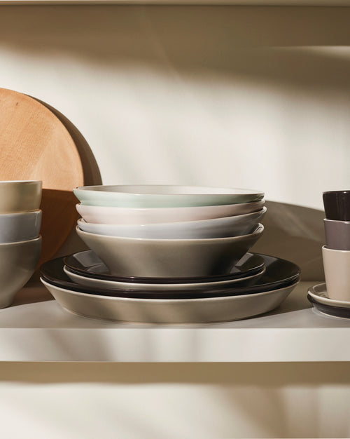 Tonale black Dinner plate. 4 pieces Alessi 1