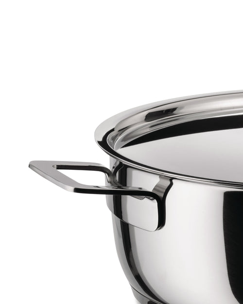 Pots&Pans Ø cm 24.00 || Ø inch 9½″ Low casserole with two handles Alessi 2