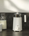 Plissé white Multi-function milk frother Alessi 1
