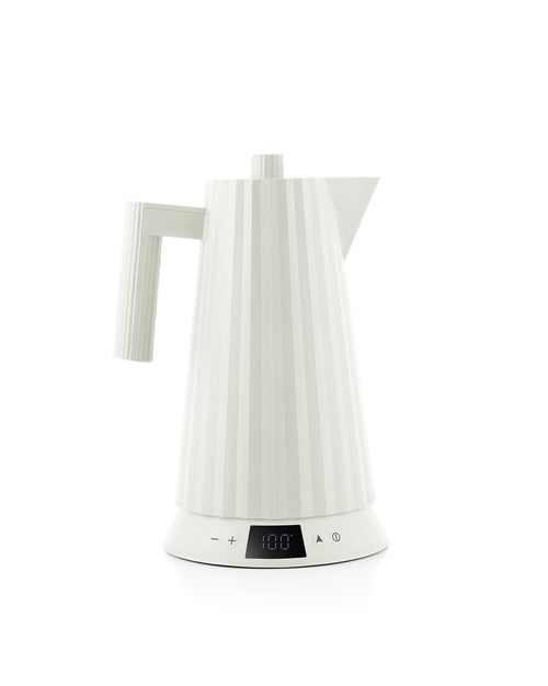Plissé white Electric kettle. European plug Alessi