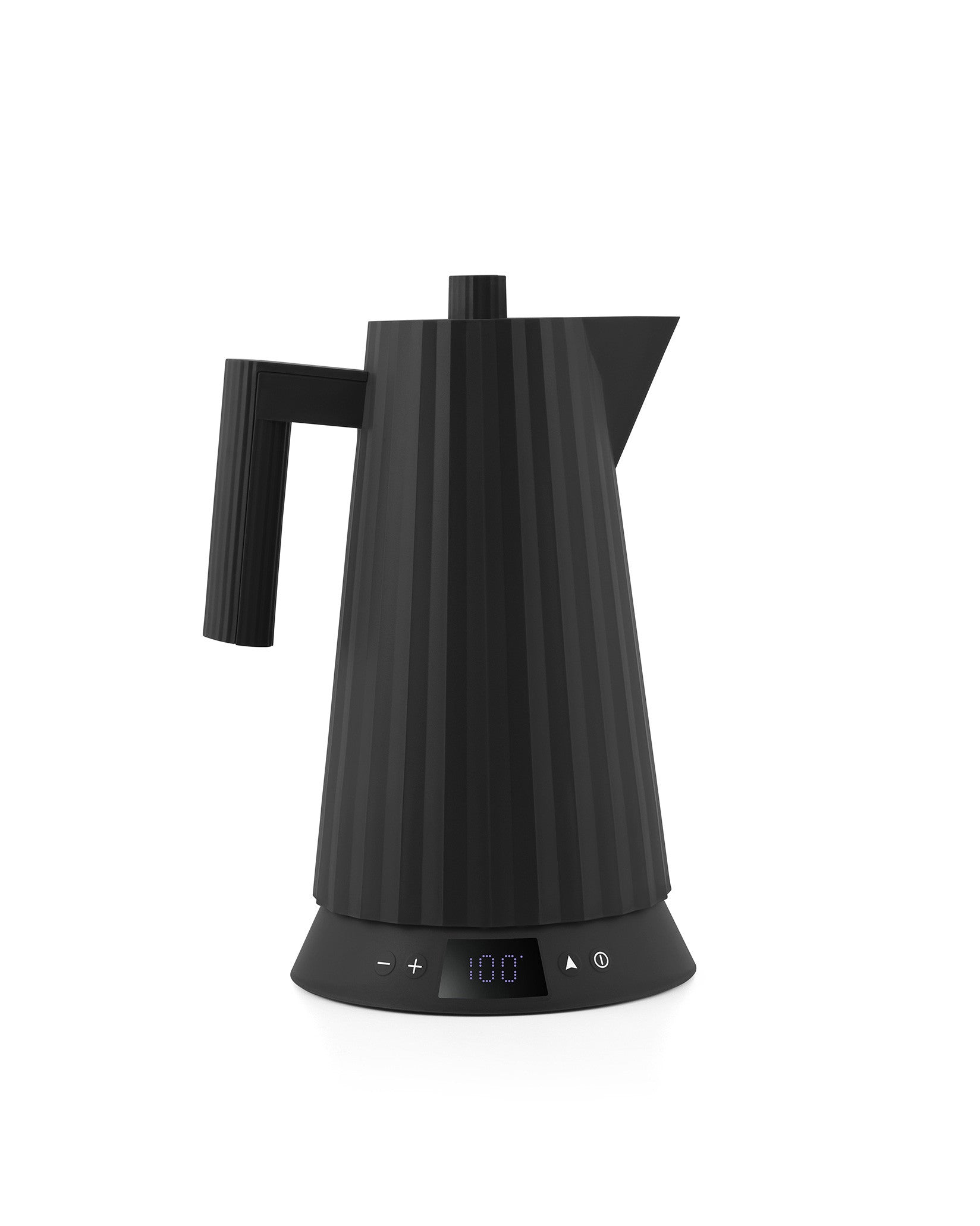 Plissé black Electric kettle. European plug Alessi