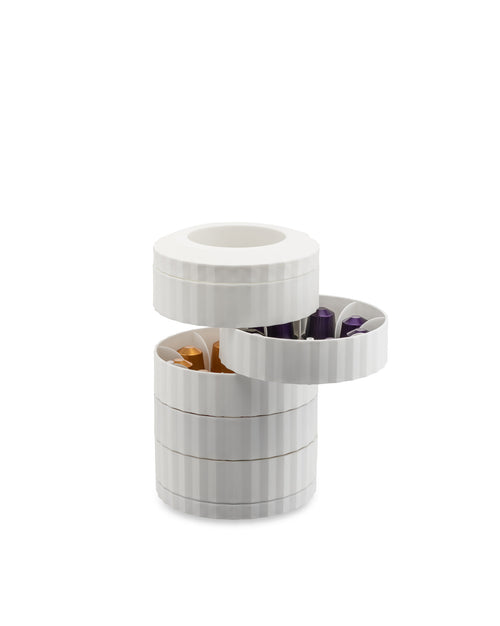 Plissé white Capsule holder Alessi