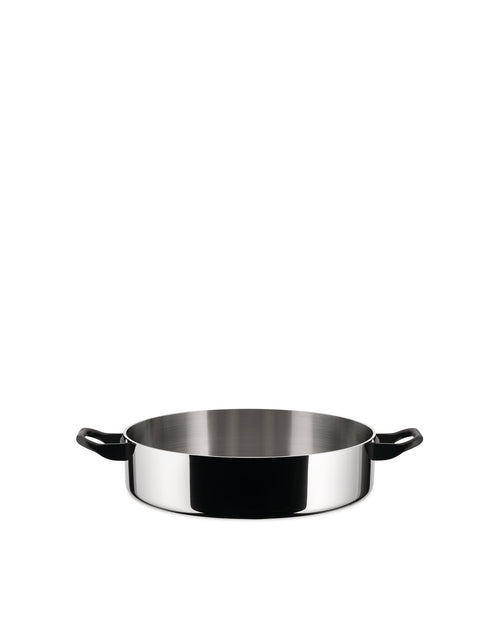 La Cintura di Orione Ø cm 24.00 || Ø inch 9½″ Low casserole with two handles Alessi