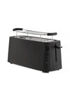 Plissé black Long double compartment toaster. European plug. Alessi