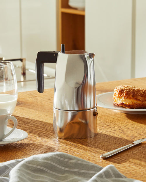 Ossidiana black, cups 3 Espresso coffee maker Alessi