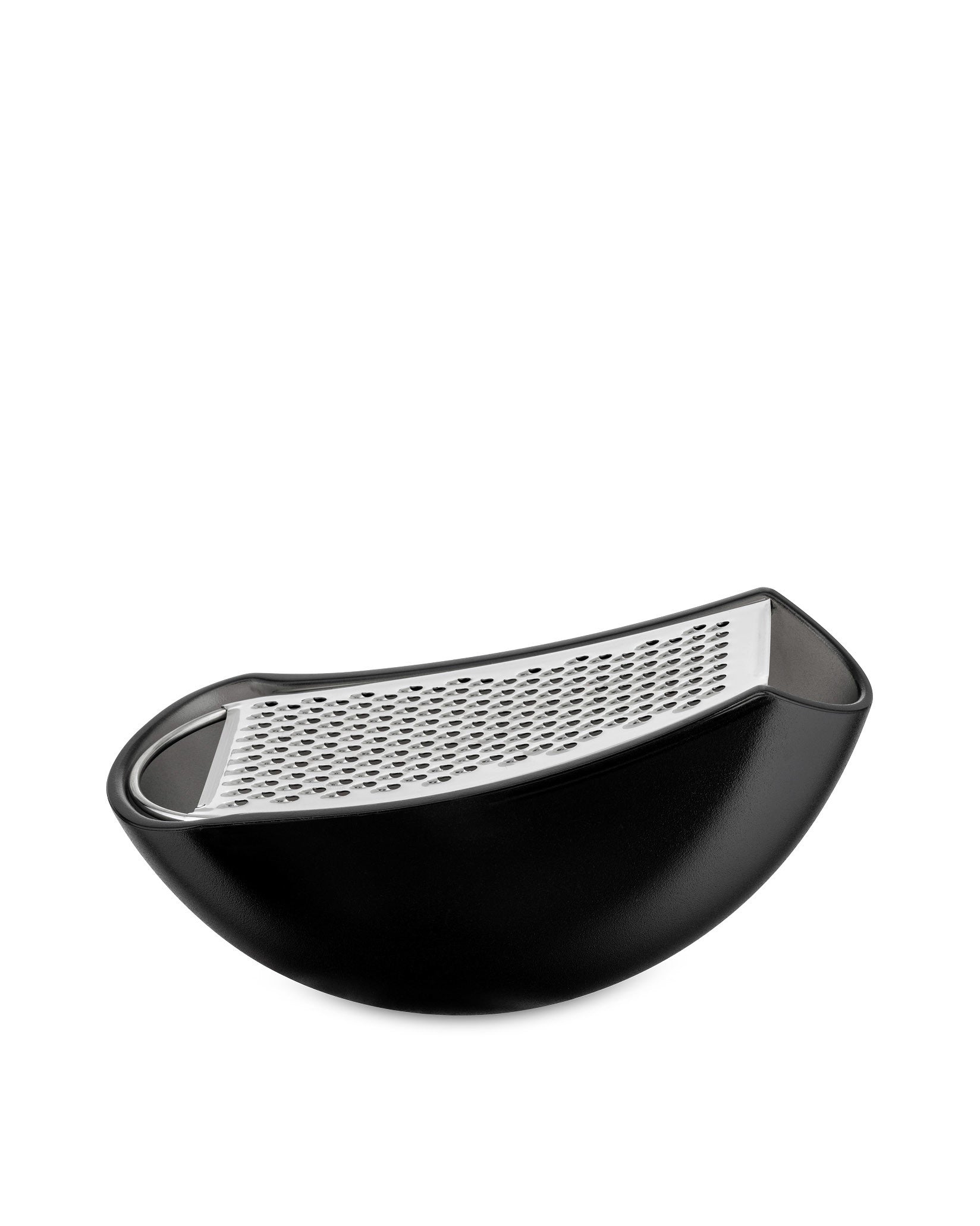 Parmenide black Grater with cheese cellar Alessi
