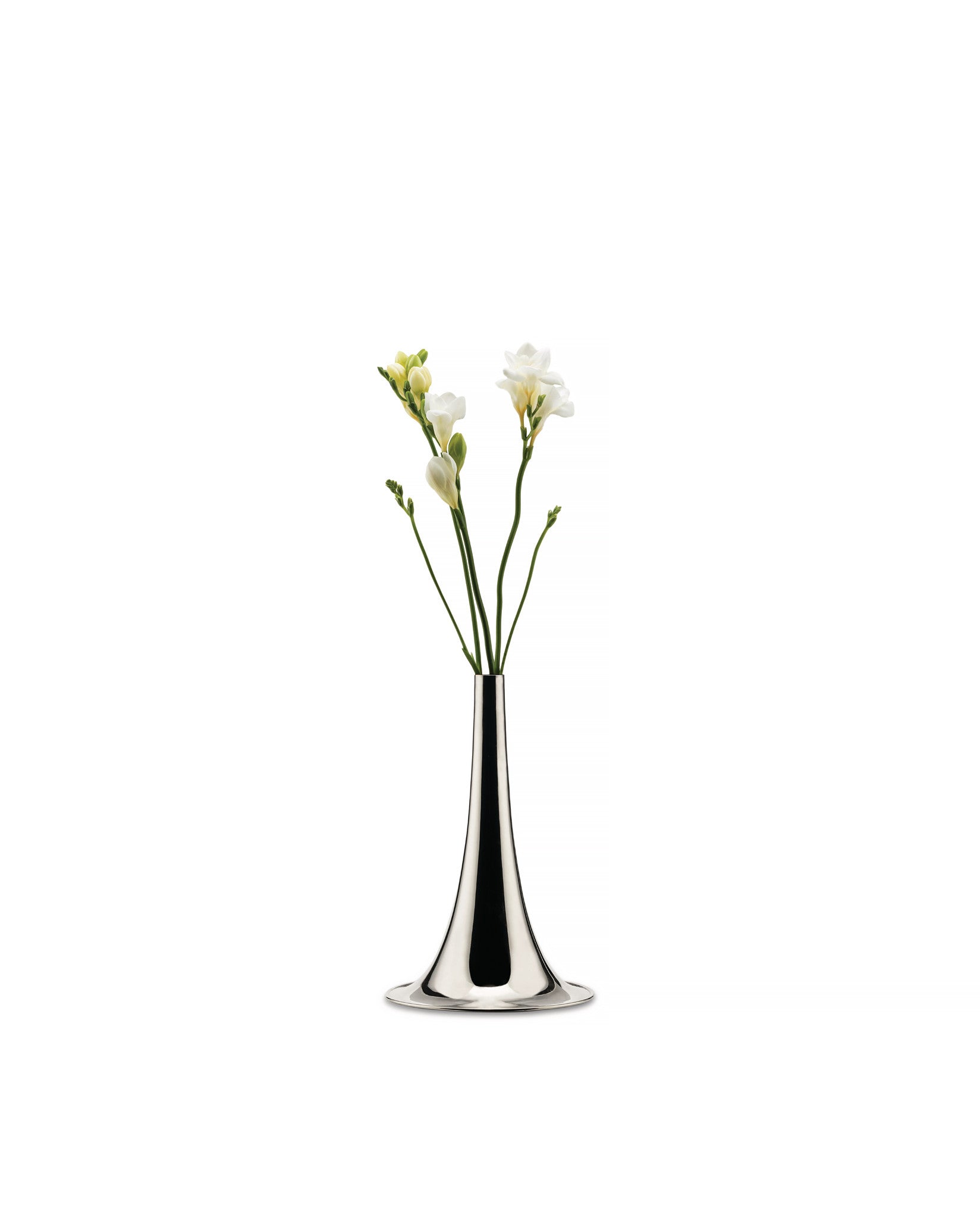 Trumpet silver-plated brass Flower vase Alessi 2