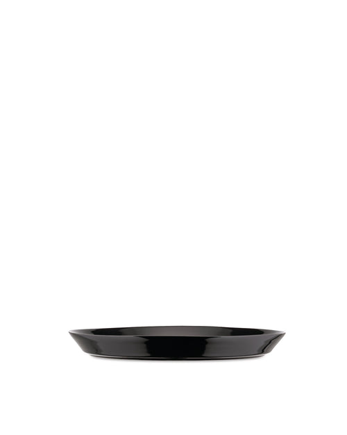 Tonale black Dinner plate. 4 pieces Alessi