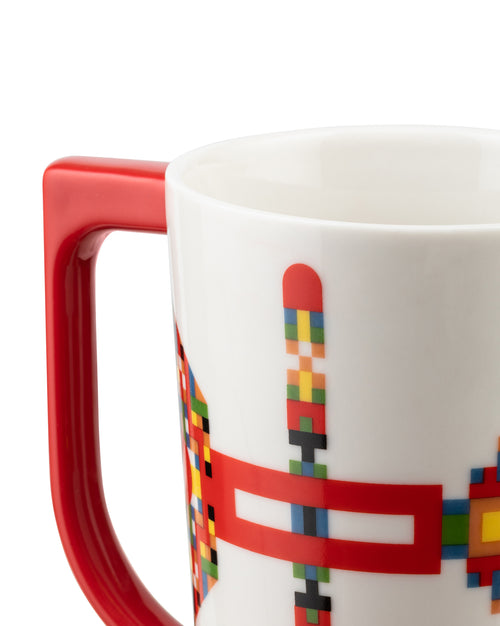 Holyhedrics light blue, porcelain Mug Alessi