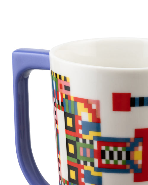 Holyhedrics light blue, porcelain Mug Alessi