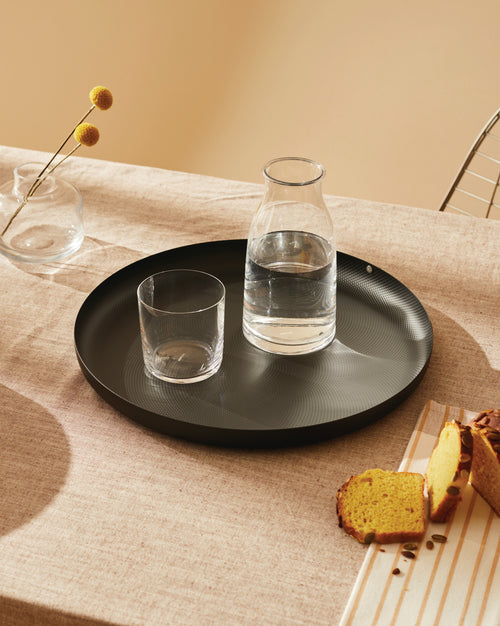 JM14 T black Round tray Alessi