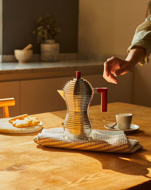 Pulcina black, cups 1 Espresso coffee maker Alessi