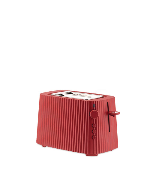 Plissé red Toaster. European plug Alessi