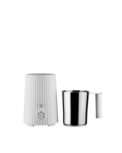 Plissé white Multi-function milk frother. European plug Alessi