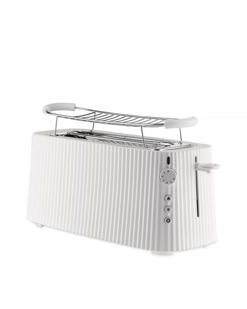 Plissé white Long double compartment toaster. European plug. Alessi