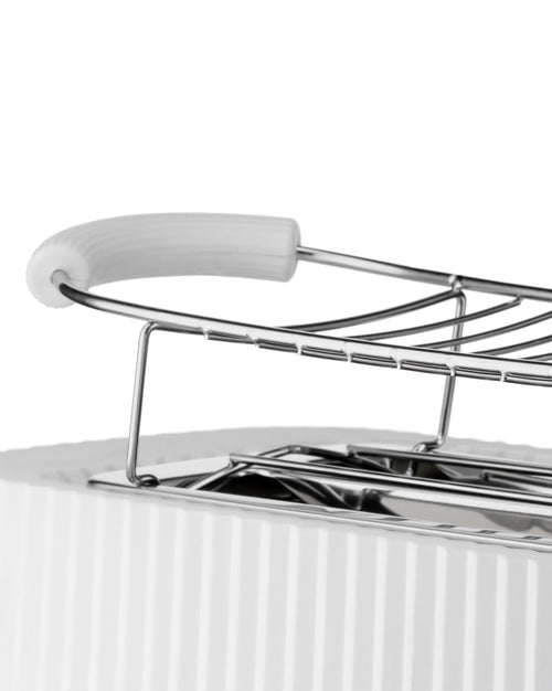 Plissé white Long double compartment toaster. European plug. Alessi