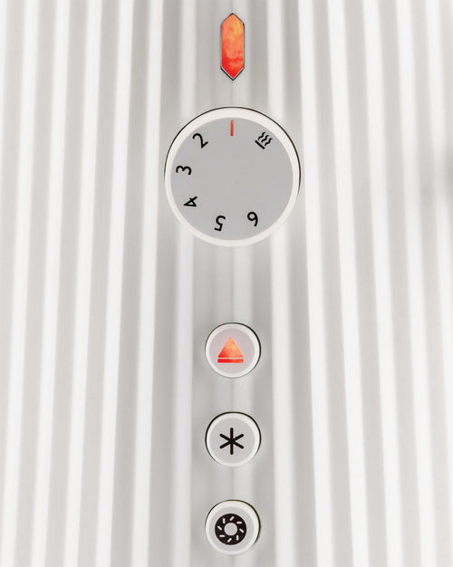 Plissé white Long double compartment toaster. European plug. Alessi