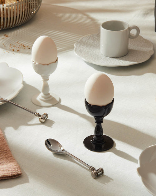 Dressed Default Title Set of 2 spoons wiht soft boiled egg opener Alessi